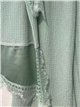 Conjunto de blusa texturizada com renda e calça