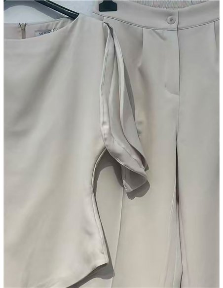 Asymmetrisches Blusen- und Hosen-Set