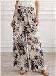 Romantici pantaloni a gamba larga con stampa floreale