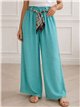 Fluid palazzo trousers with scarf belt
