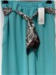 Fluid palazzo trousers with scarf belt