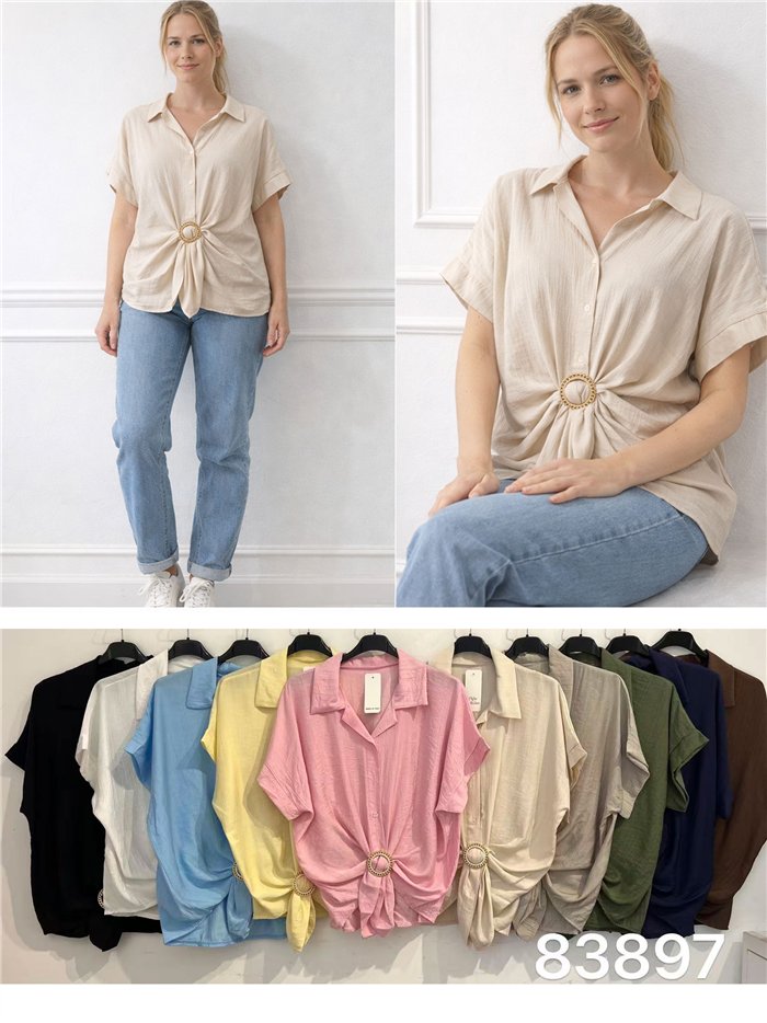 Camisa anudada con aro