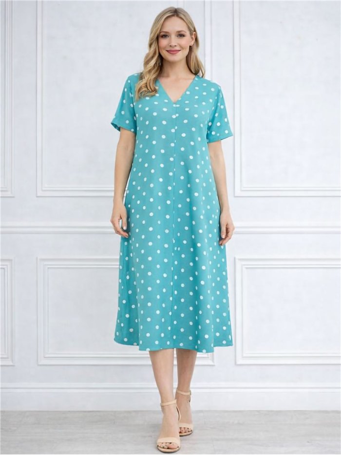 Vestido midi unares cuello pico