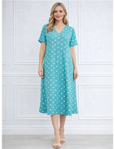 Vestido midi unares cuello pico