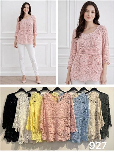 Blusa de crochet con top 2