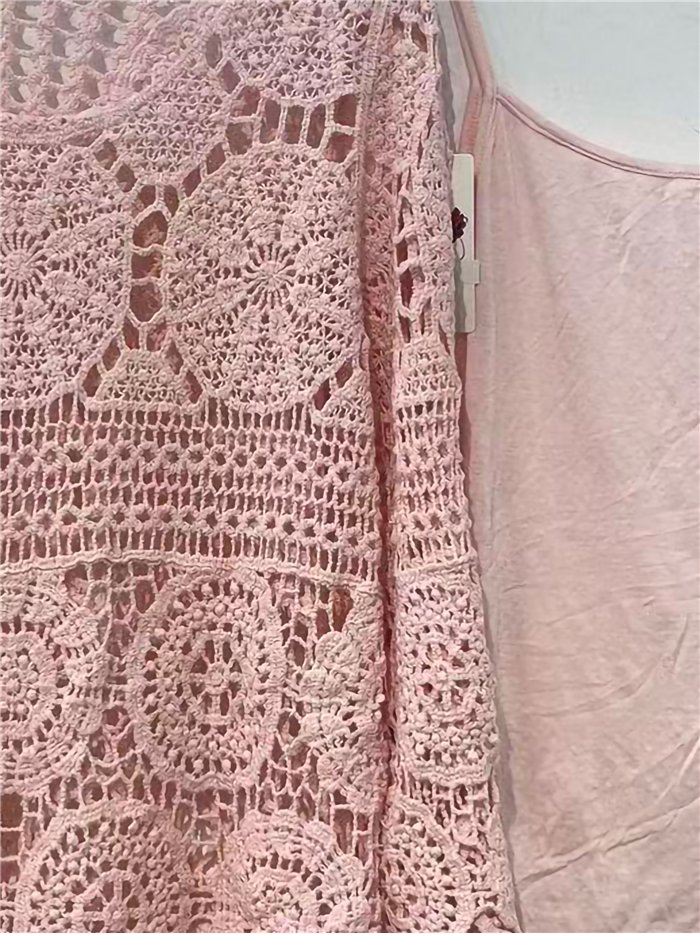 Blusa de crochet con top