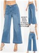 Jeans wide leg bolsillos plastrón