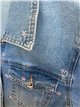 Chaqueta denim florecitas bordadas