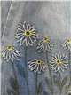 Jeans culotte bordados de flores