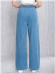 Jeans wide leg cintura elástica