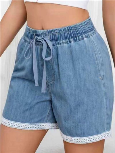 Short denim puntilla
