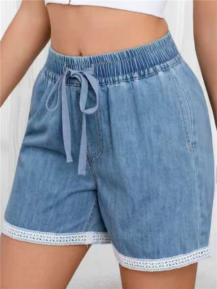 Short denim puntilla
