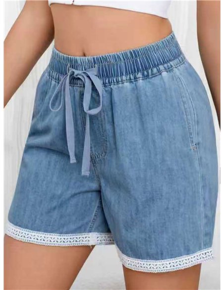 Short denim puntilla