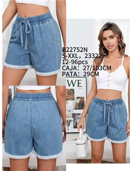 Short denim puntilla