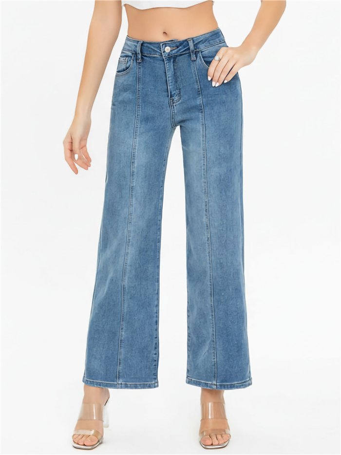 Jeans rectos tiro alto