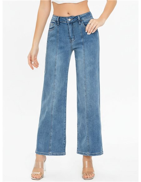 Jeans rectos tiro alto