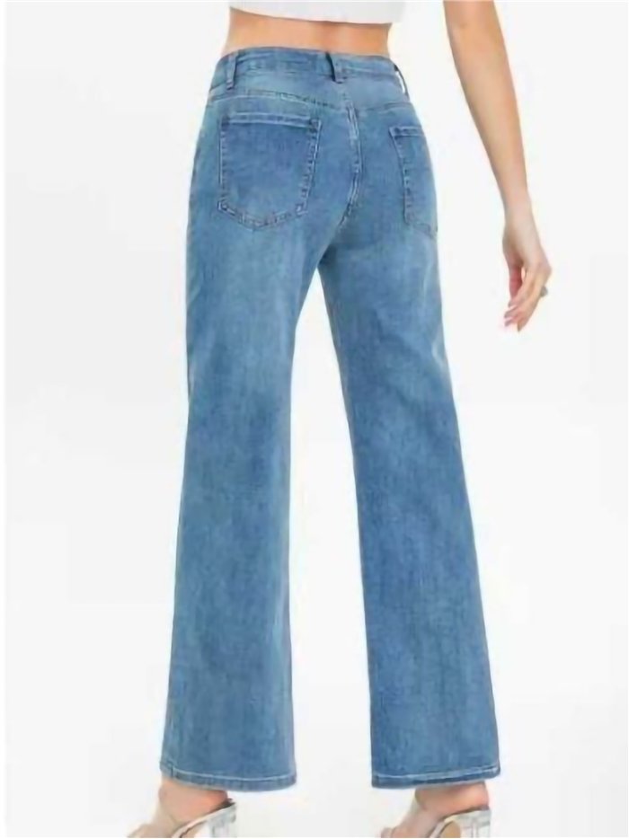 Jeans rectos tiro alto