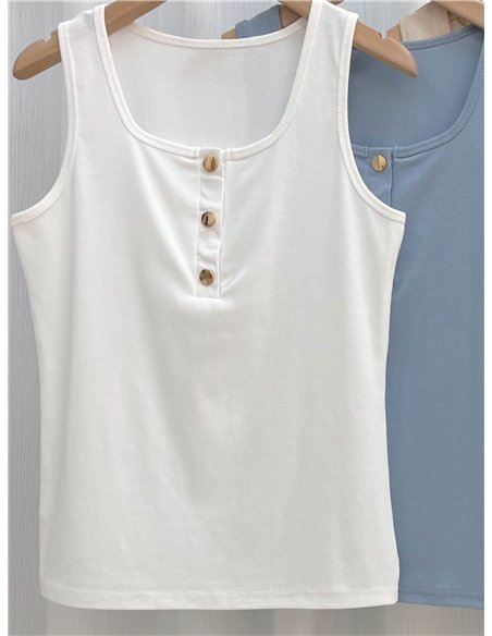 Button detail tank top