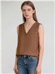 V neck sleeveless blouse