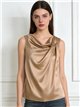 Draped satin top