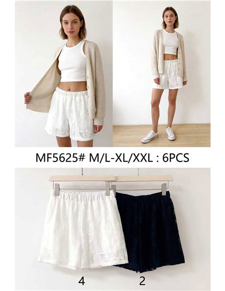 Short encaje con forro