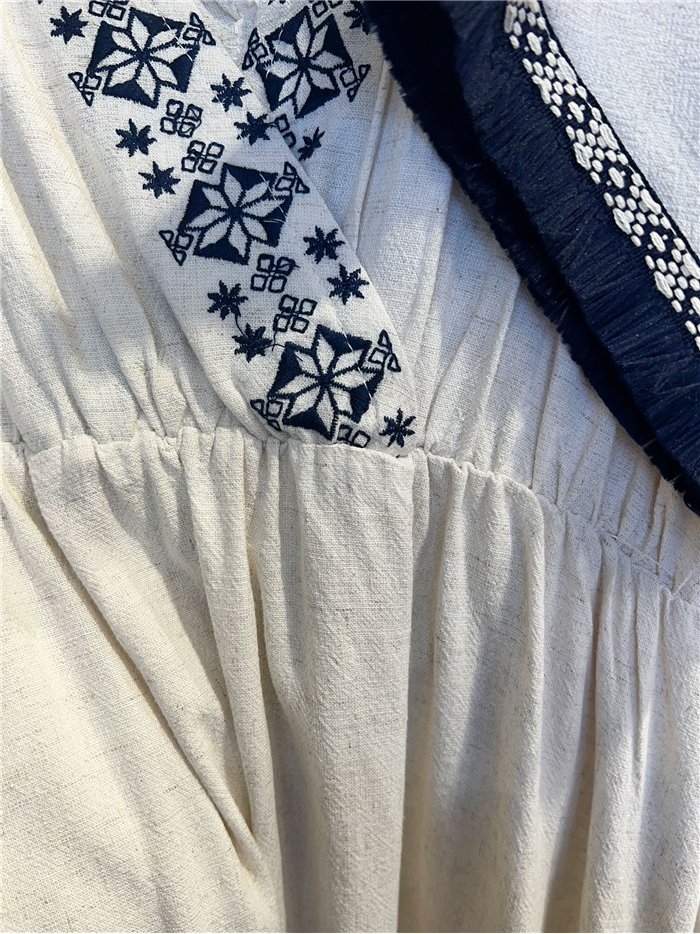 Boho embroidered maxi dress