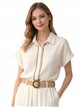 Trim detail short sleeve blouse