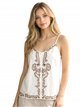 Embroidered cami top with sequins