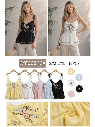 Floral embroidered peplum top 2