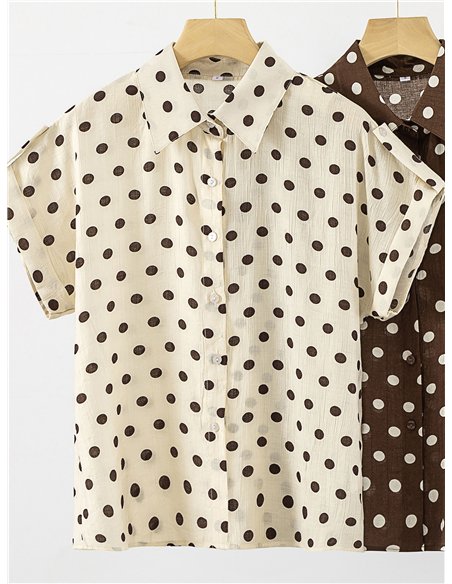 Ensemble chemisier et short à pois