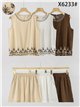 Conjunto top bordado y short