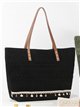 Bolso shopper de crochet con conchas
