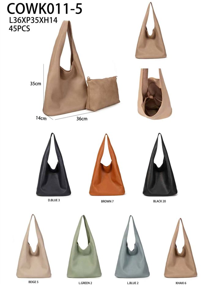 Bolso hobo minimalista con neceser