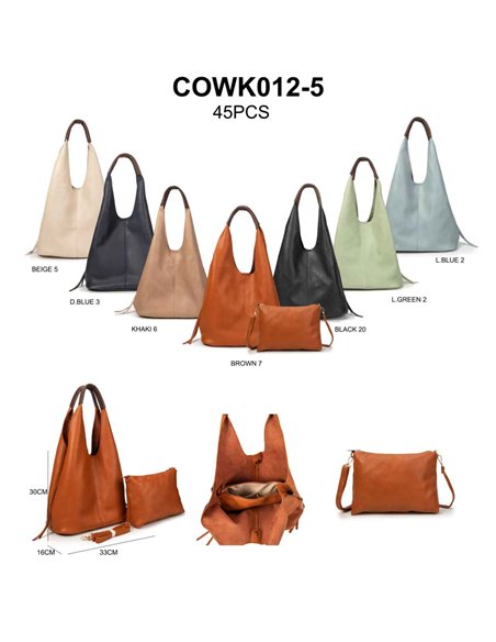 Bolso hobo detalle asa con neceser