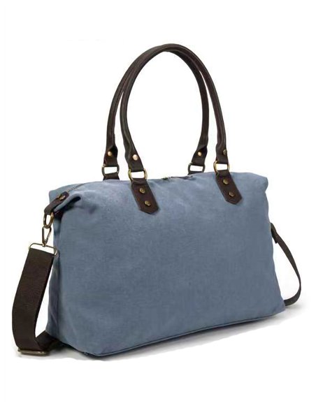 Borsa da bowling in tela stile weekend