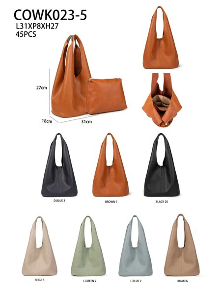 Bolso hobo con neceser interior