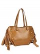 Bolso shopper boho con flecos y tachuelas