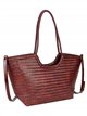 Bolso shopper trenzado efecto piel