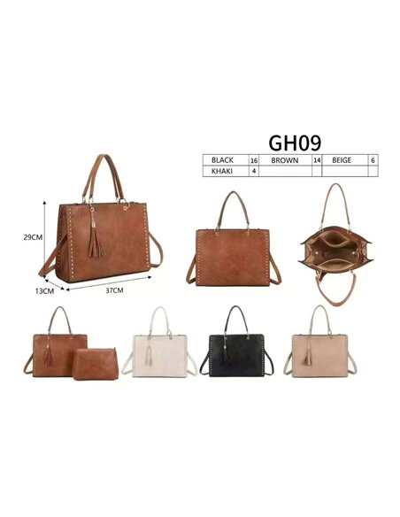 Bolso shopper tachas con neceser