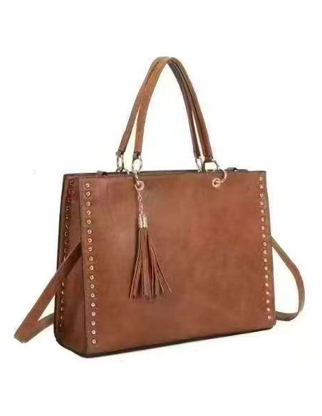 Bolso shopper tachas con neceser