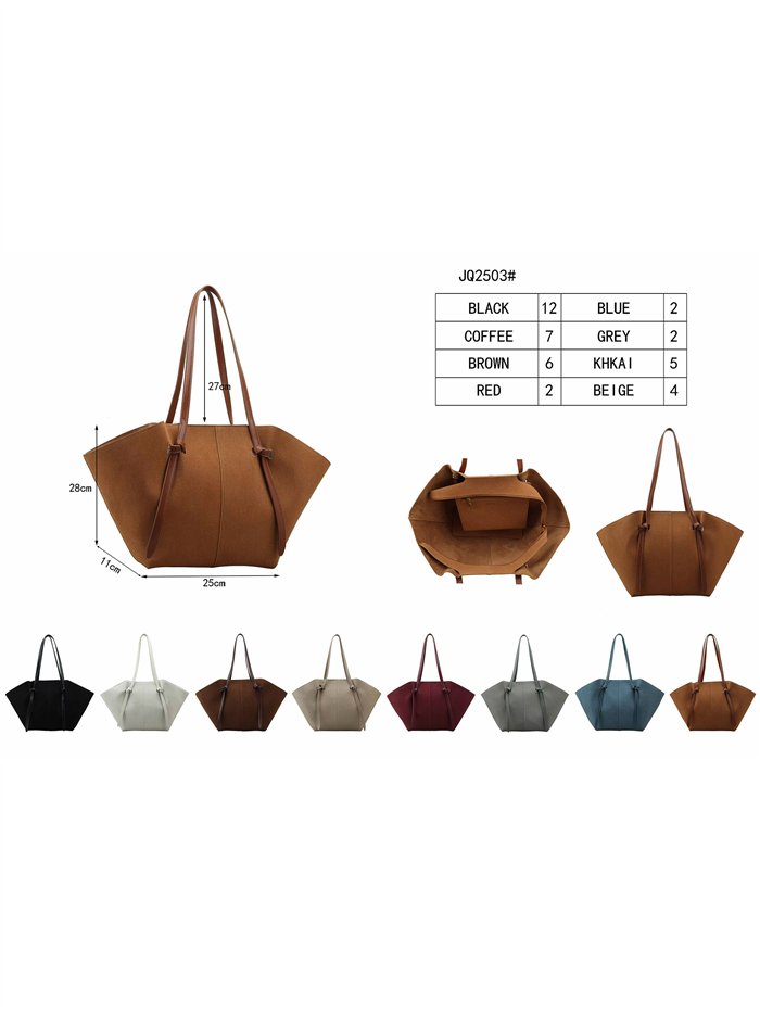 Bolso shopper amplio minimalista efecto ante