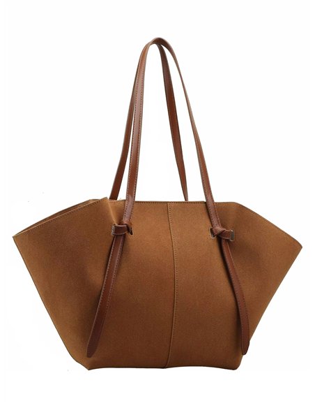 Bolso shopper amplio minimalista efecto ante