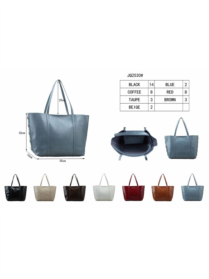 Bolso shopper maxi de hombro con tachas laterales