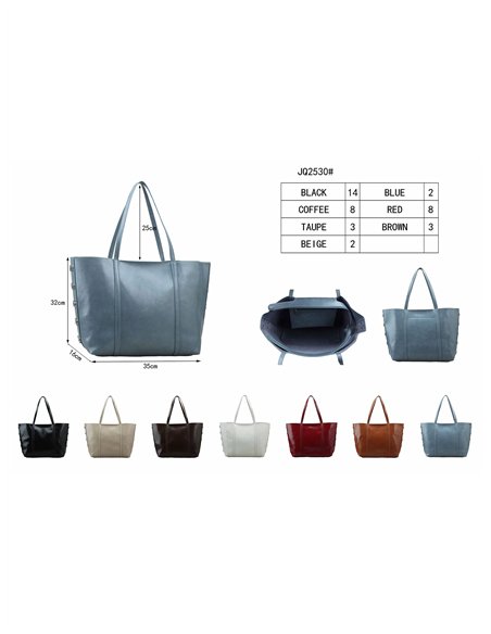 Bolso shopper maxi de hombro con tachas laterales