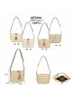 Bolso bandolera de rafia con borlas