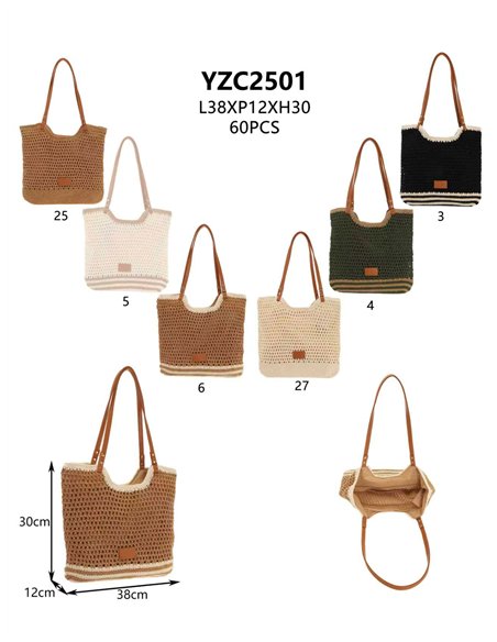 Bolso shopper crochet calado