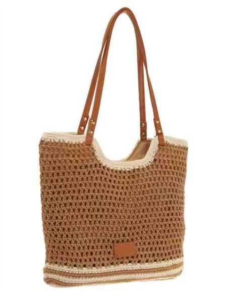 Bolso shopper crochet calado
