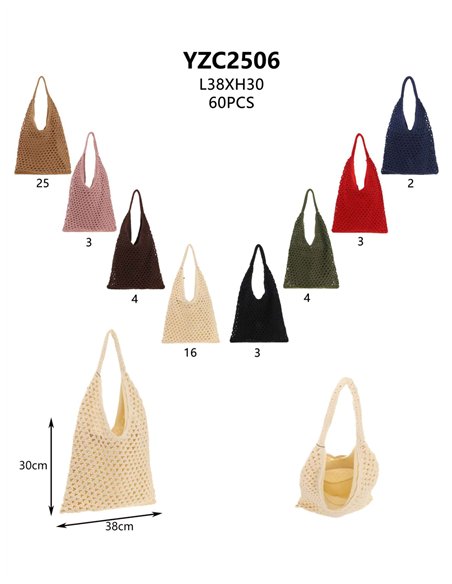 Bolso shopper crochet calado