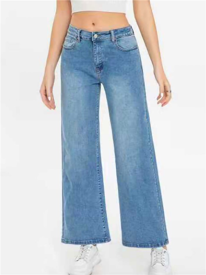 Jeans wide leg básicos