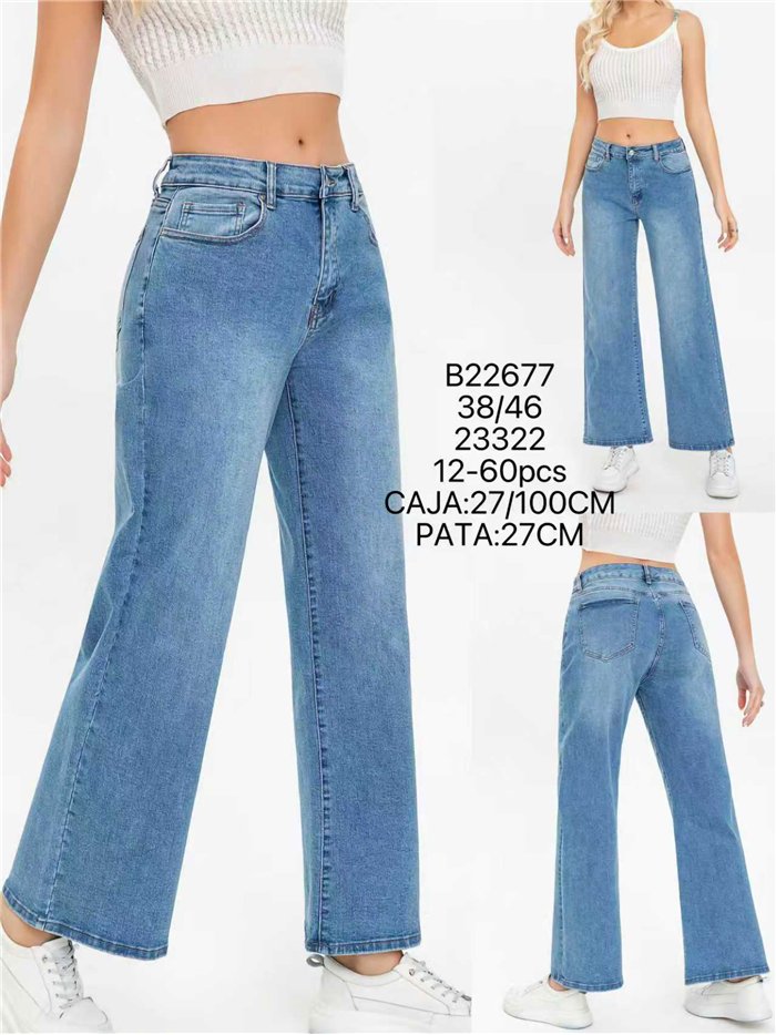 Jeans wide leg básicos